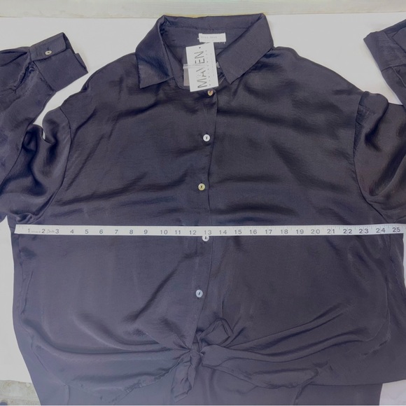 Black Button-Up Women's Top - Picture 4 of 4